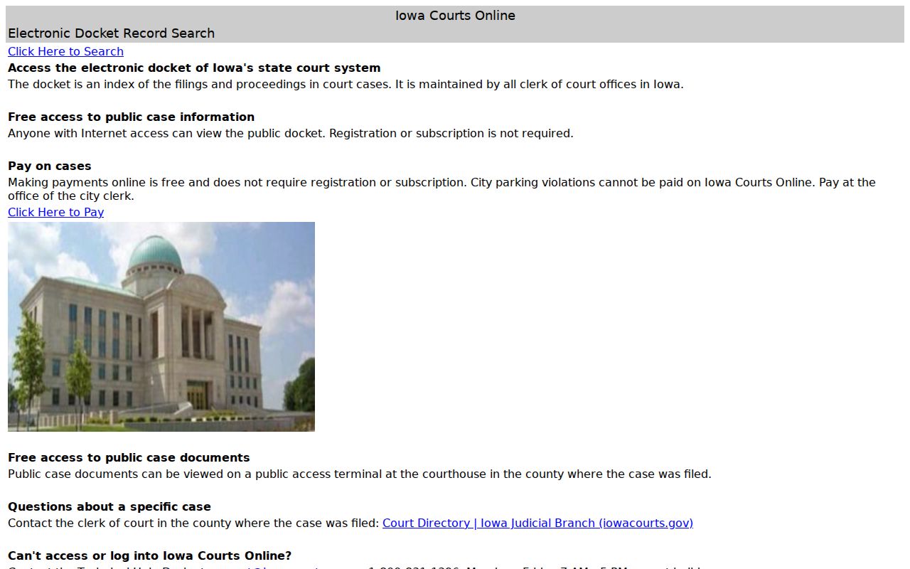 Jackson County criminal court case search in Iowa Courts Online