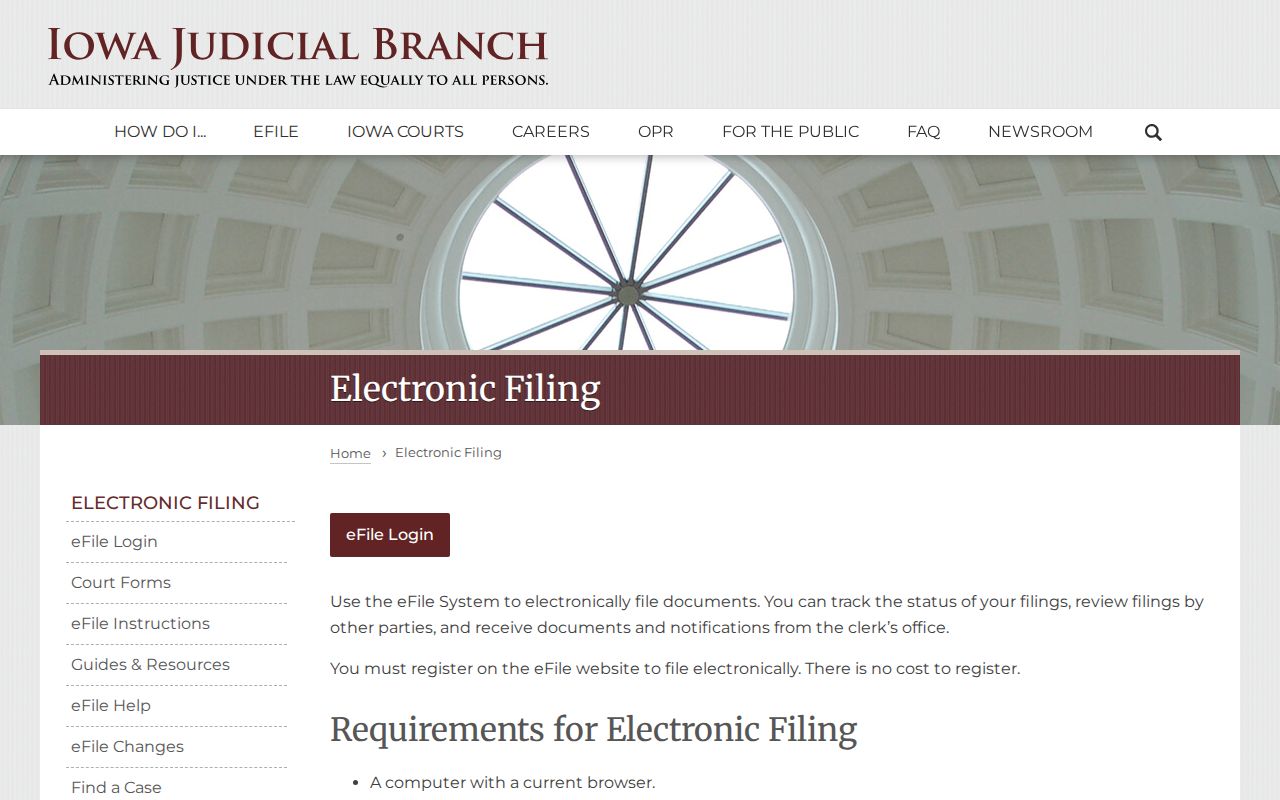 Jackson County criminal court case access through Iowa eFile
