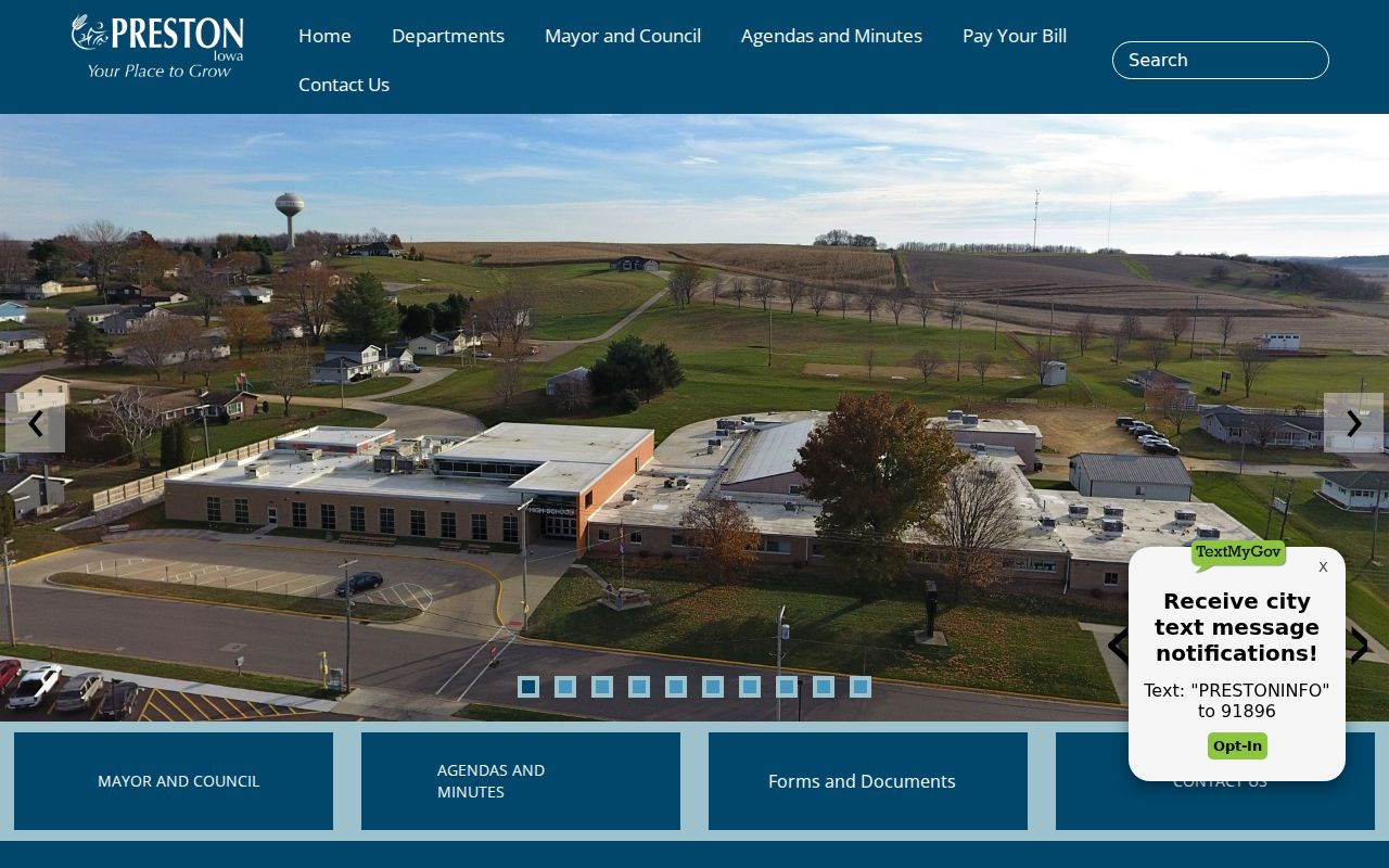 Official City of Preston information webpage